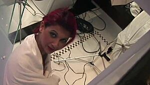 Detailed Spying on Kefren Ortega's Shaved Redhead Bath