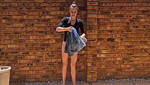 Just chilling outdoors, smoking, and wetting my mom jeans with piss desperation