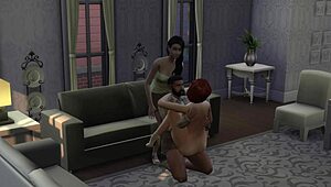the sims 4 - introduced to my new family orgy