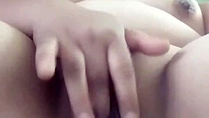 Pornstar poosoo intensely fingers her pussy in solo masturbation