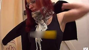 hey, watch this amateur redhead suck and fuck for free shopping!