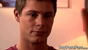 Handsome Twink Sucks Big Dick Then Ass Fucked