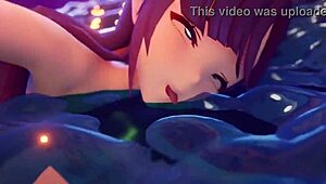 Mona Slime offers an intimate cartoon encounter