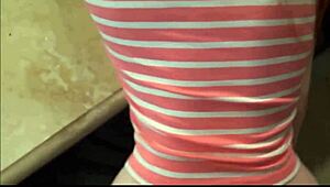 Skinny redhead stepdaughter Krystal Orchid gets banged by stepdad in bathroom POV.