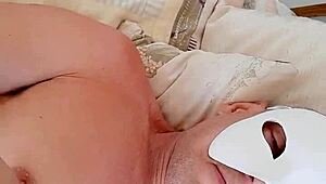 i'm a masked older gay man getting a relaxing massage