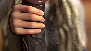 Just a casual day with a HUGE BLACK COCK getting a slick handjob.