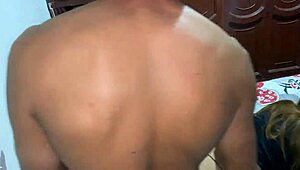 Stepbrother Helps With Exercise, Then Fucks Until Creampie.