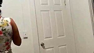 anna maria teases fans with her big tits and ass backstage