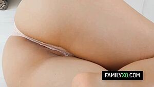 busty teen ella knox banged in threesome with stepdad and stepbrother