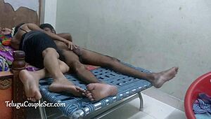 Desi Horny Telugu Bhabhi Night Work with Husband Sex Story.