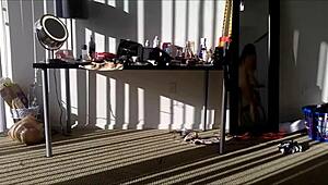 cute shemale explores her brand-new dildo toy.