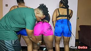 three juicy friends rocking and sharing same dick 😏