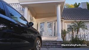 Big Tit Ebony Gets DRILLED HARD by White!