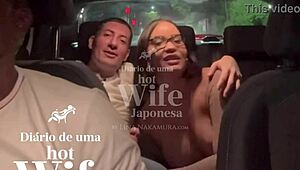 hotwife lina nakamura meets uber john coffee while husband records