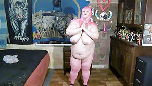 Big Tits BBW Striptease!