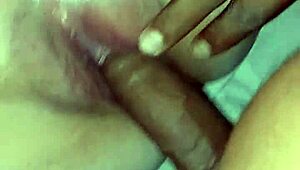 Chubby woman enjoying a private session with big black cock