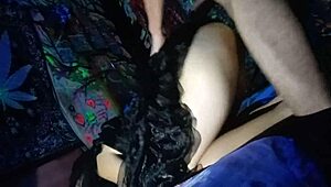 feeling the thrill of squirting during dance on halloween