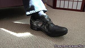 domina receives facial treatment