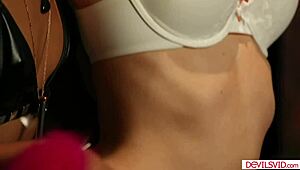 Dyke Dominatrix Fucks Girlfriend With Strapon in Wild Session