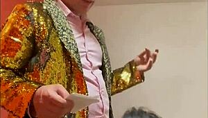 mchenry cruiser gets a blowjob as he performs standup comedy