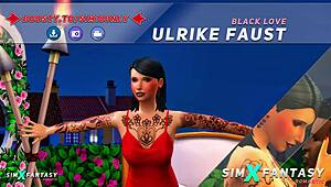 black cartoon character bends over for monster cock doggystyle in sims 4