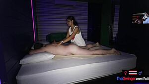 Asian amateur teen hottie delivers explosive happy ending massage!