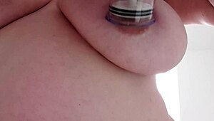 Amateur Uses Nipple Suction Cups On Her Tits, Creating Intense Sensations And Visible Erections.