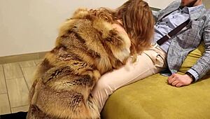 Redhead in Knee Boots Rides Hard Cock