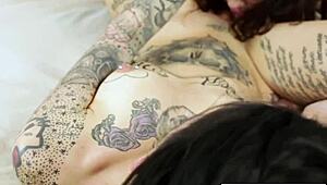 Leigh Raven dives deep, munching on that hairy pussy with pure lust.