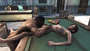 Fo4 Pool Table Party Turns Into Wild Hentai Action