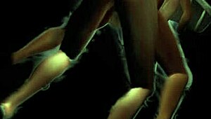 in this cartoon sex scene, i was mounted and my mind went blurry from the intense pleasure