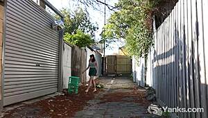 pierced marina fingers her wet cunny in solo action