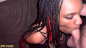 black milf blowjob creampie with white king