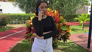 Big tits lesbian teen gets cum on face after blowjob