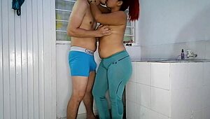 Quick Homemade Encounter With Venezuelan In Colombia Laundry