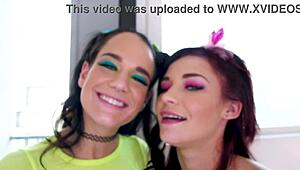 man, kylie pierce and daisy love totally nailed that double blowjob pov on a huge cock!