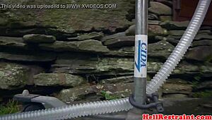 Ginger Sub Punished Outdoors