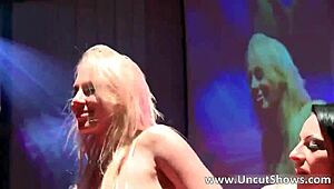 Two Horny Strippers Play Wild on Stage