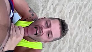 Watch those big dicks in my mouth during outdoor blowjobs?