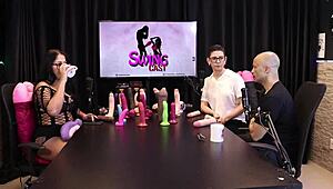 Sheer Red Lingerie Compilation with Eilani Quina and Victor Luciano Using Upper Toys