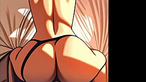 Sexy woman intensely fucked by man in anime hentai ai