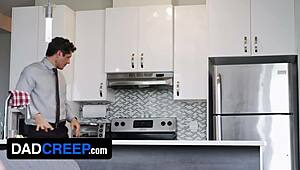 Sean Peek feels Rocky Vallarta's big boner behind him and can't resist fucking him bareback