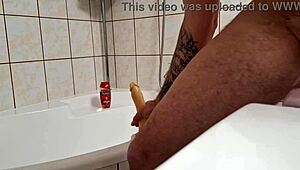 Dildo and pump play for intense fun.