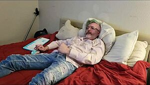 another full session of gay emo guy masturbating his big monster cock to orgasm