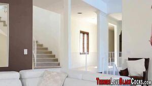 Young blonde slut takes big black cock in HD interracial