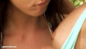 Stracy And Nea Engage In Lesbian Toy Play Outdoors In The Garden With Licking And Kissing