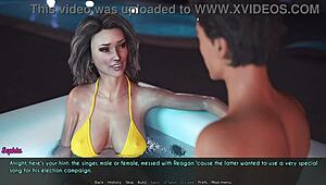 sweet kisses in 3d cartoon hotel with milf stepmother.