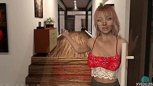 sexy entrepreneur flaunts thin panties in a steamy roleplay with cute redhead