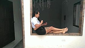 Latina Amateurs Lick Clits in Hotel Room