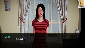 Intriguing anime family game with erotic hentai scenes in 3d cartoon